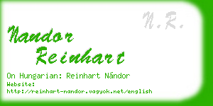 nandor reinhart business card